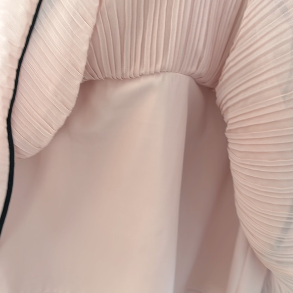 Worthington 2 Piece Short Sleeve Blouse M Light Pink & Lace Pleated Skirt Pink 8 - Picture 12 of 13